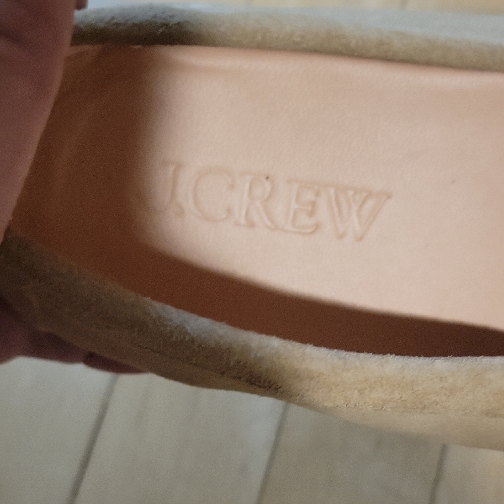 J Crew Tan Suede Moccasin Driving Loafer Boat Shoe - 10 - Picture 4 of 16